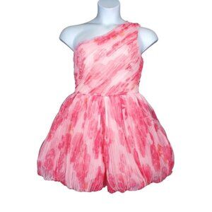 Anthropologie Womens Hutch Pink Floral Pleated Tulle Mesh Romper Size 6 NWT